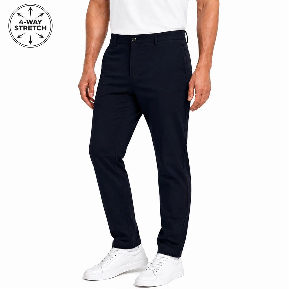 GALAXY HARVIC Pants Mens Size 34x30 Black Super Stretch Slim Fit Everyday Chino